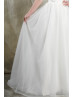 Spaghetti Straps Sweetheart Neck Ivory Lace Tulle Wedding Dress